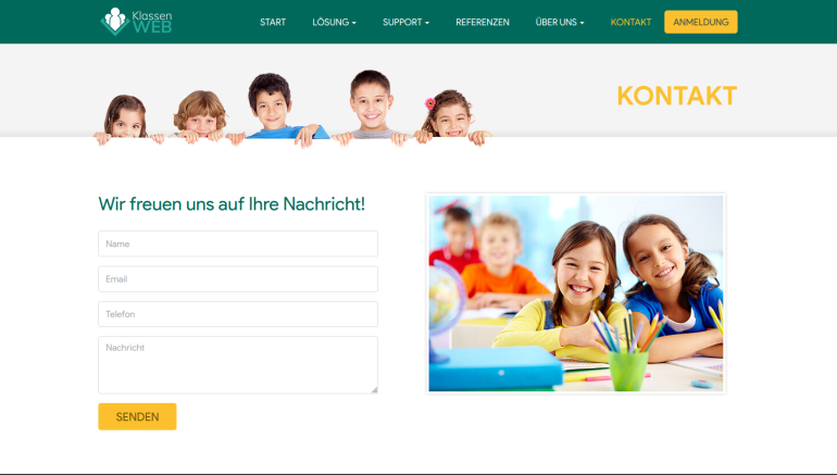 KlassenWeb project, web and mobile app and portal for teacher-parent communication