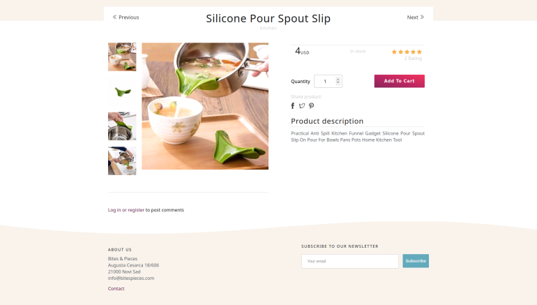 Easy Kitchen Lab E-commerce project, fully developed and customized Drupal website